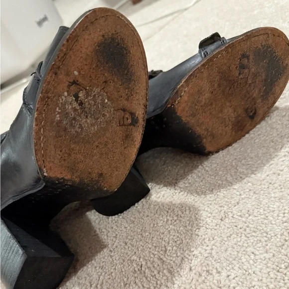 Freebird Bond by Steven Black Buckle Up Boots 10 Leather Whitewash - Picture 6 of 7